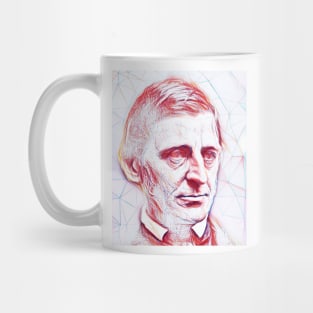 Ralph Waldo Emerson Portrait | Ralph Waldo Emerson line art Mug